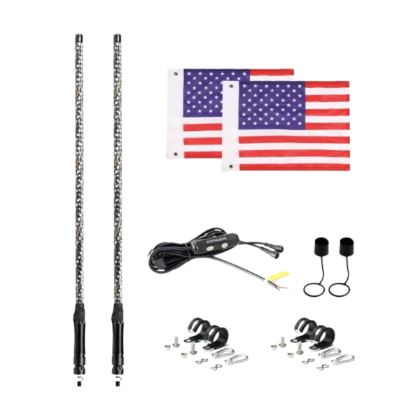Par de antenas RGB 120 cm CRAZY