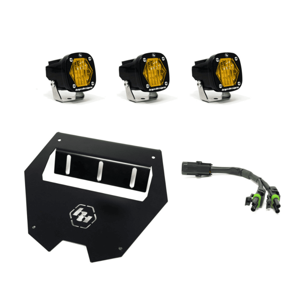 Kit de 3 faros S1 AMBAR PARA defensa RZR TURBO R, PRO R BAJA DESIGNS