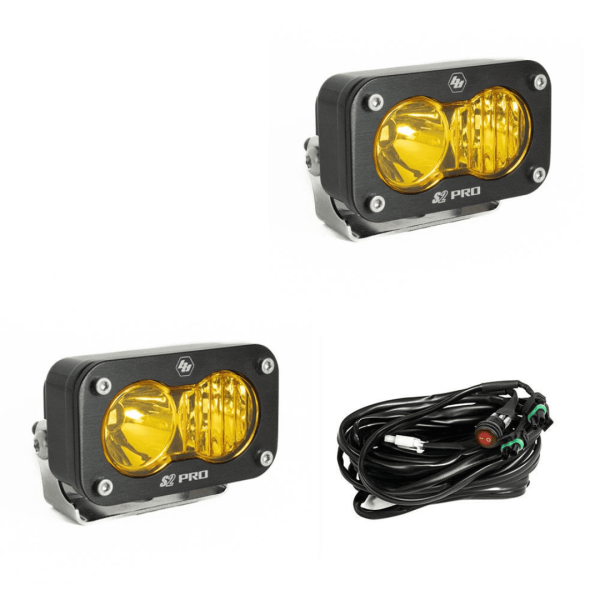 Par de faros S2 PRO (driving/combo) ambar BAJA DESIGNS
