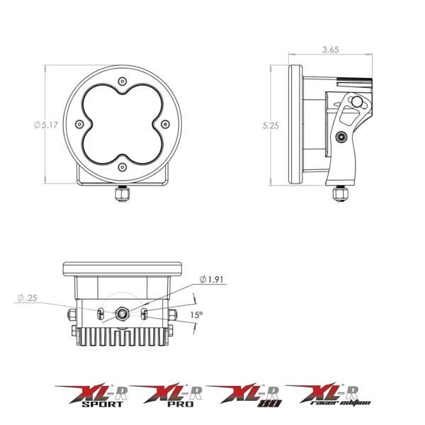 Faros XL SPORT R (driving/combo) / par BAJA DESIGNS - Imagen 2