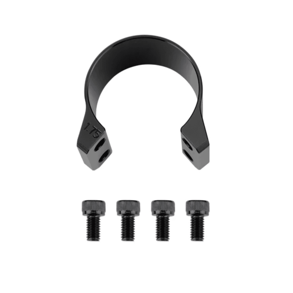 Abrazadera negra para espejo cuero race/pro 1.75" chupacabra