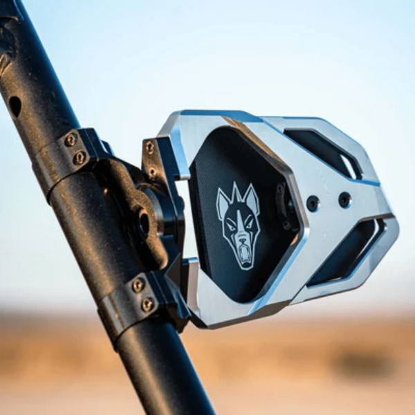 Par de espejos cuero race silver 2.0" chupacabra
