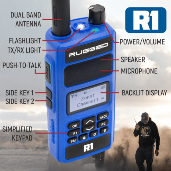 Kit de radios R1 Bussiness Band con maletín portatil RUGGED - Imagen 6