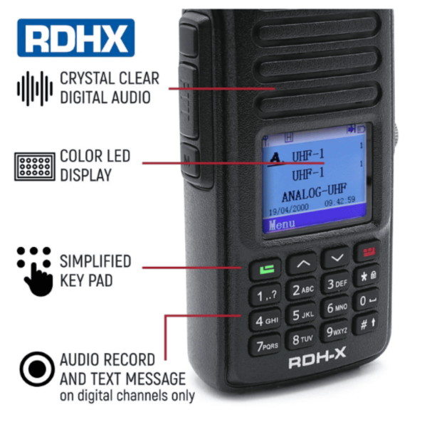 Radio portátil RDH-X Business Band negro RUGGED - Imagen 2