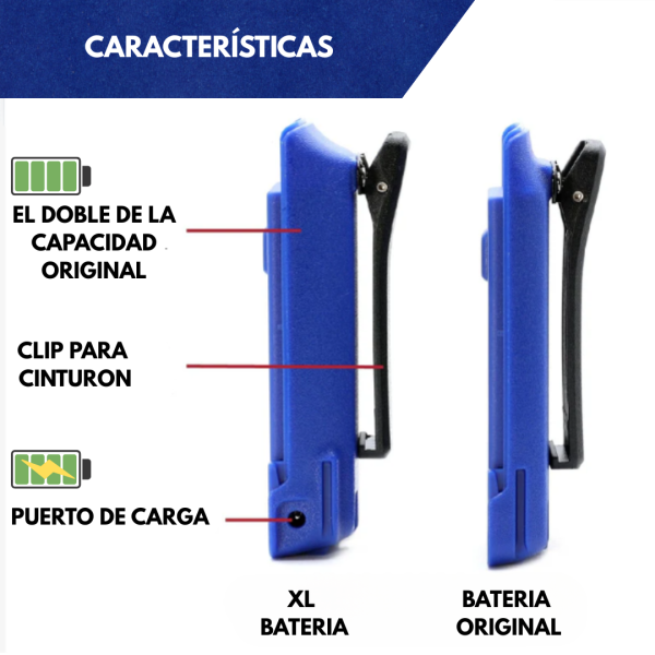 Bateria de alta capacidad para radio R1 RUGGED - Imagen 2