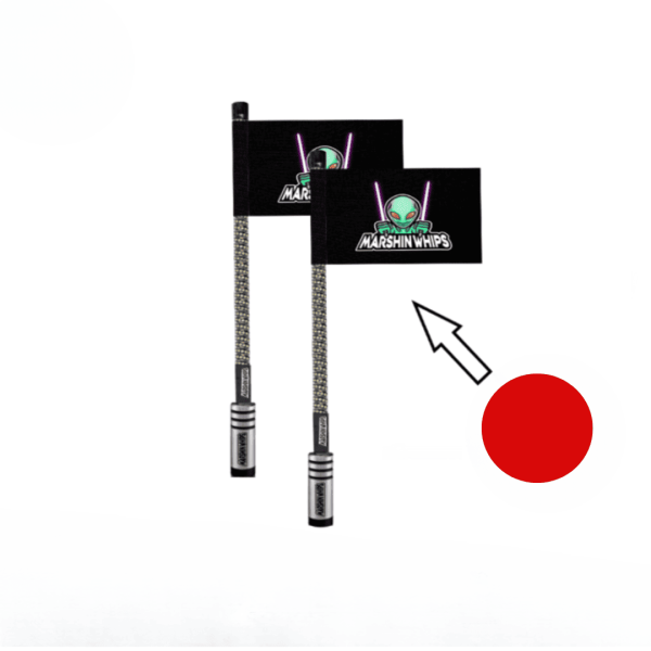 Par de antenas rojas V3 90cm Marshin whips