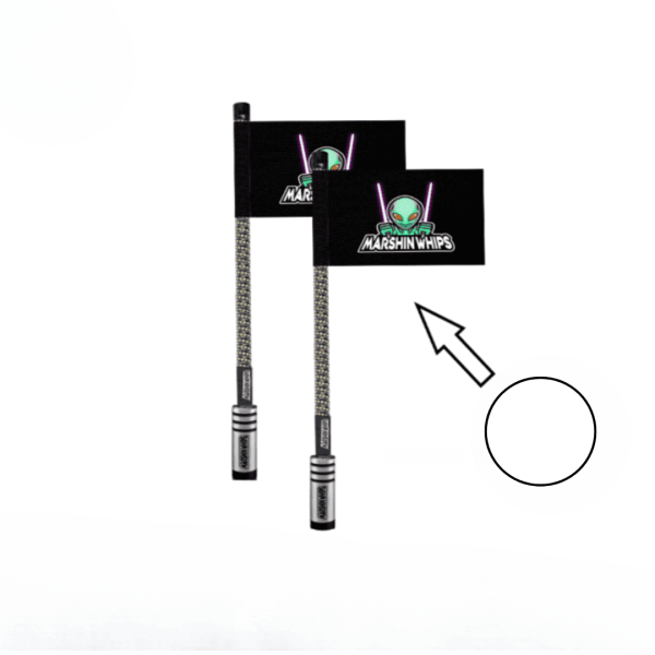 Par de antenas blancas V3 90cm Marshin whips