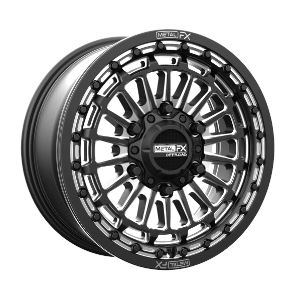Rin delta R beadlock negro satinado contrast cut (15x7 - 6x139.7) METAL FX