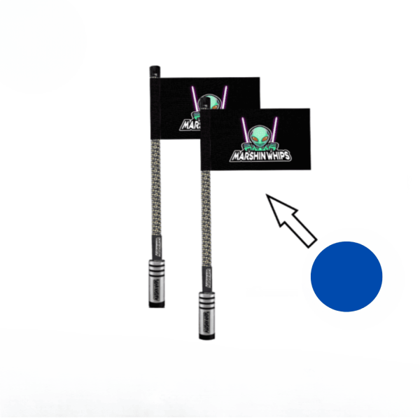 Par de antenas azules V3 90cm Marshin whips