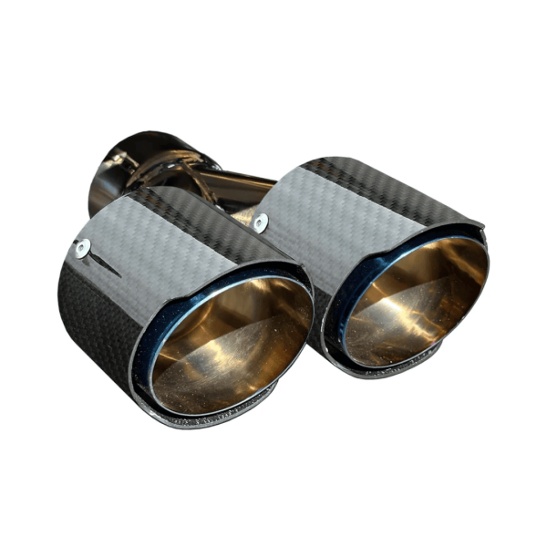 Colilla doble salida fibra de carbono / stainless maverick R RPM