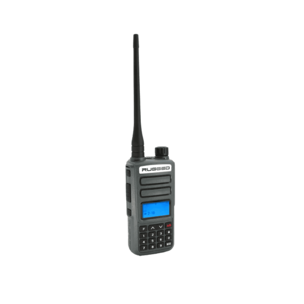 Radio portátil GMR2 bidireccional GMRS y FRS gris RUGGED