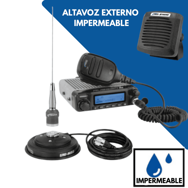 Kit de radio M1 race series con antena y bocina externa RUGGED