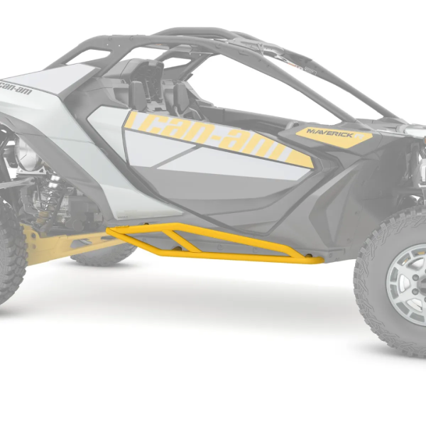 Rocksliders amarillos originales para Maverick R 2 plazas can-am.