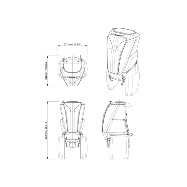 Bolsa central para Maverick R asientos delanteros 4 plazas can-am. - Imagen 2