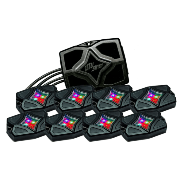 Kit de rocklisght RGB 8 piezas UTV STEREO