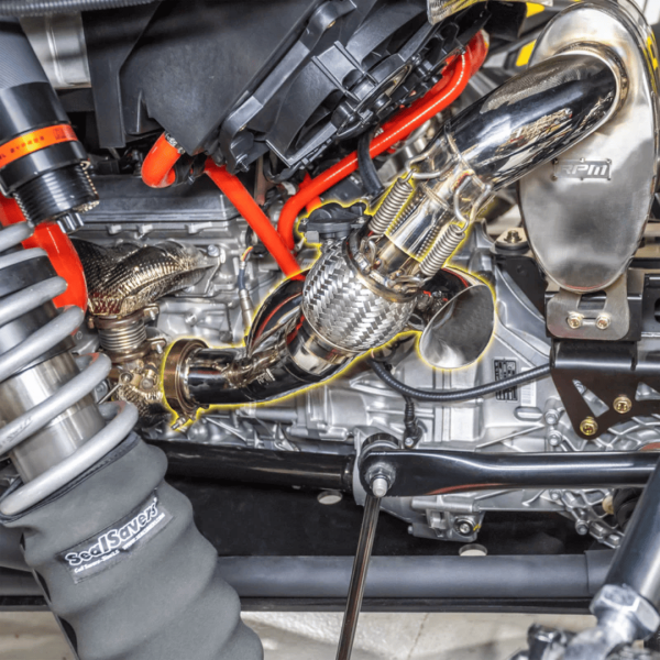 Midpipe 3" con cut out - shocker maverick R 2 y 4 plazas RPM - Imagen 7