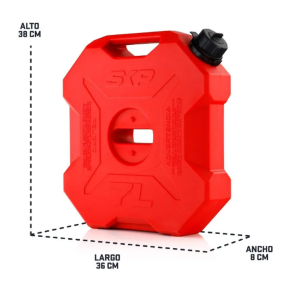 Bidón de gasolina 7 litros rojo SKP - Imagen 3