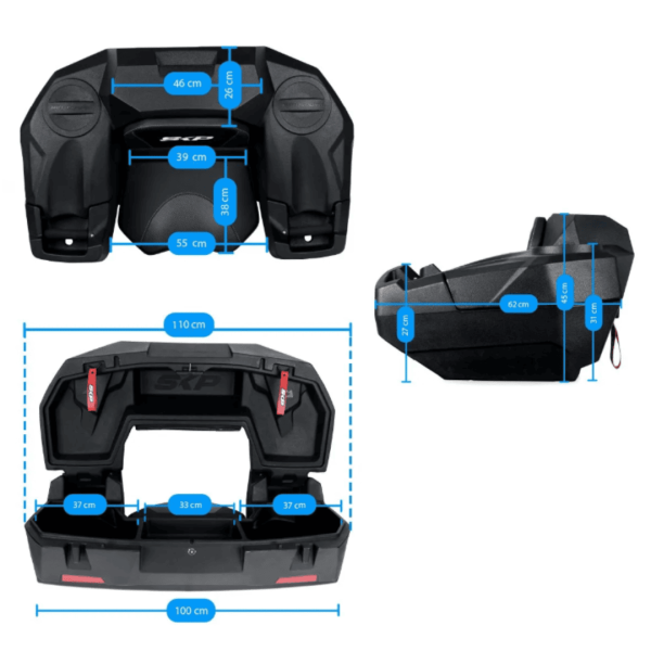 Caja con asiento de cuatrimoto con espacio para bocinas SKP - Imagen 6