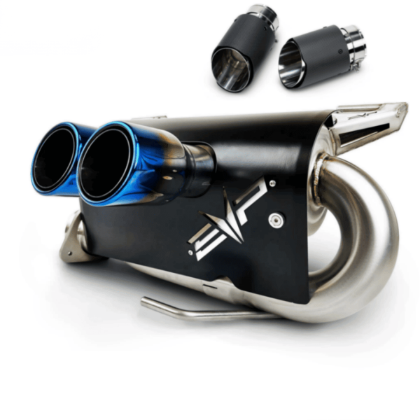 Silenciadores Magnum XR RZR Pro R (Carcasa negra, letras rojas, colillas carbono) Evolution