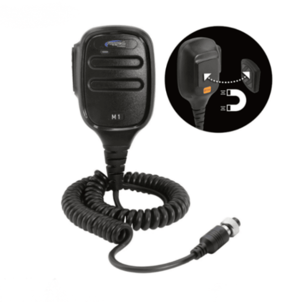 Micrófono de mano para radio móvil M1 con Scosche MagicMount RUGGED