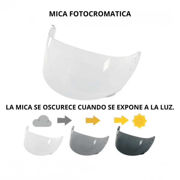 Mica fotocromatica de repuesto para casco MRC RUGGED