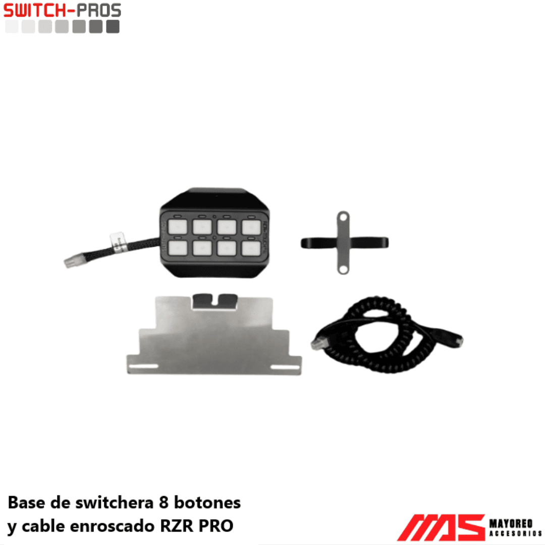 Base de switchera 8 botones y cable enroscado RZR PRO SWITCH-PROS